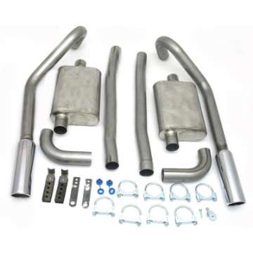 Picture of JBA 65-70 Ford Mustang 260-428 409SS Dual Turn Down Under Rear Valance Header Back Exhaust
