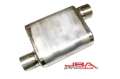 Picture of JBA Universal Chambered Style 304SS Muffler 11x9-75x4 3in Inlet Diameter Offset-Offset