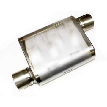 Picture of JBA Universal Chambered Style 304SS Muffler 11x9-75x4 3in Inlet Diameter Offset-Offset