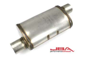 Picture of JBA Universal Chambered Style 304SS Muffler 14x8x5 3in Inlet Diameter Offset-Offset