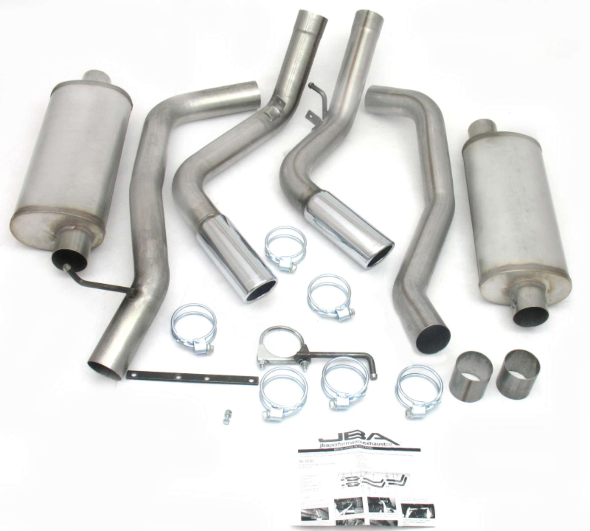 Picture of JBA 01-06 Chevrolet Silverado 2500-3500 HD 6-0-8-1L 409SS Pass Side Dual Exit Cat-Back Exhaust