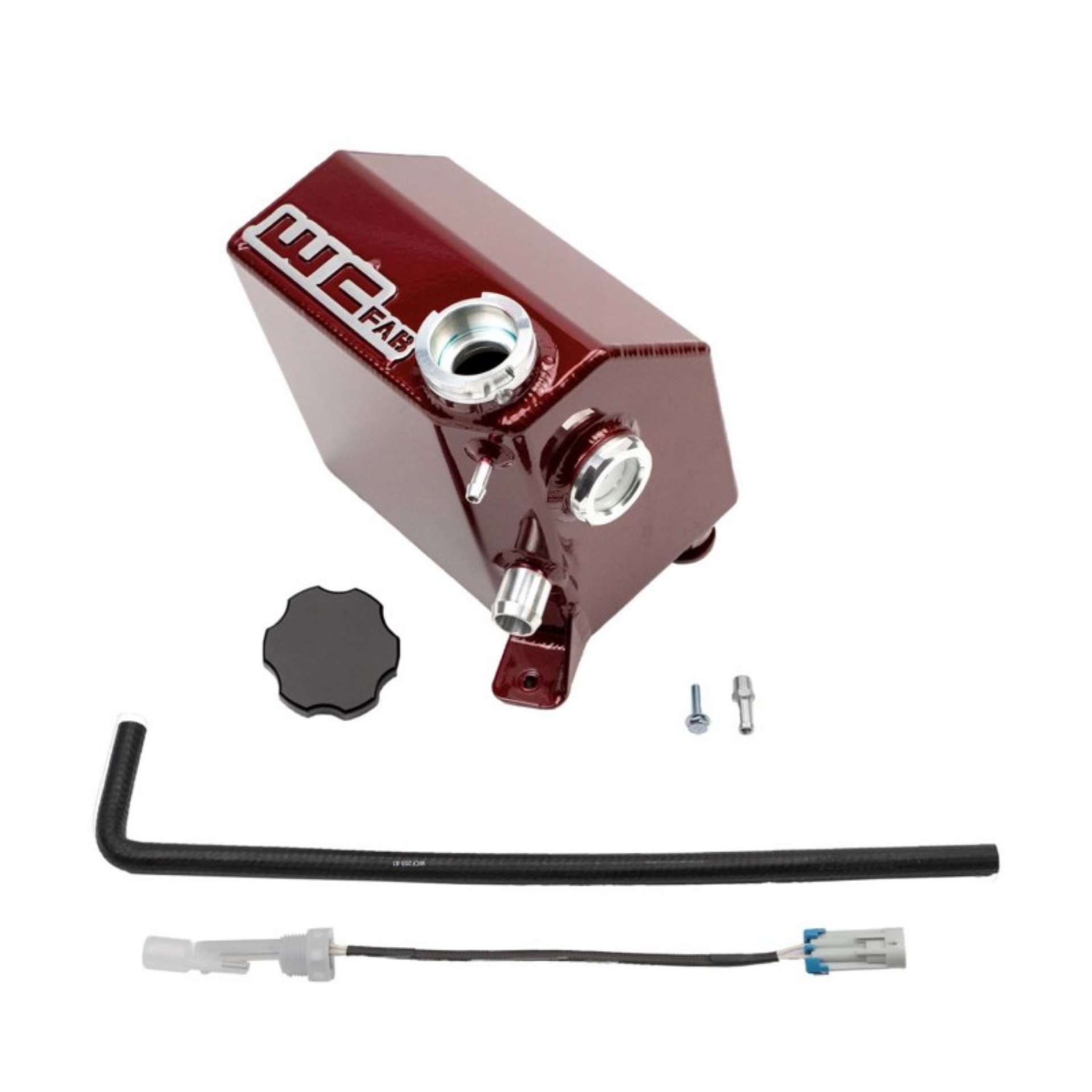 Picture of Wehrli 17-19 Chevrolet 6-6L L5P Duramax OEM Placement Coolant Tank Kit - WCFab Red