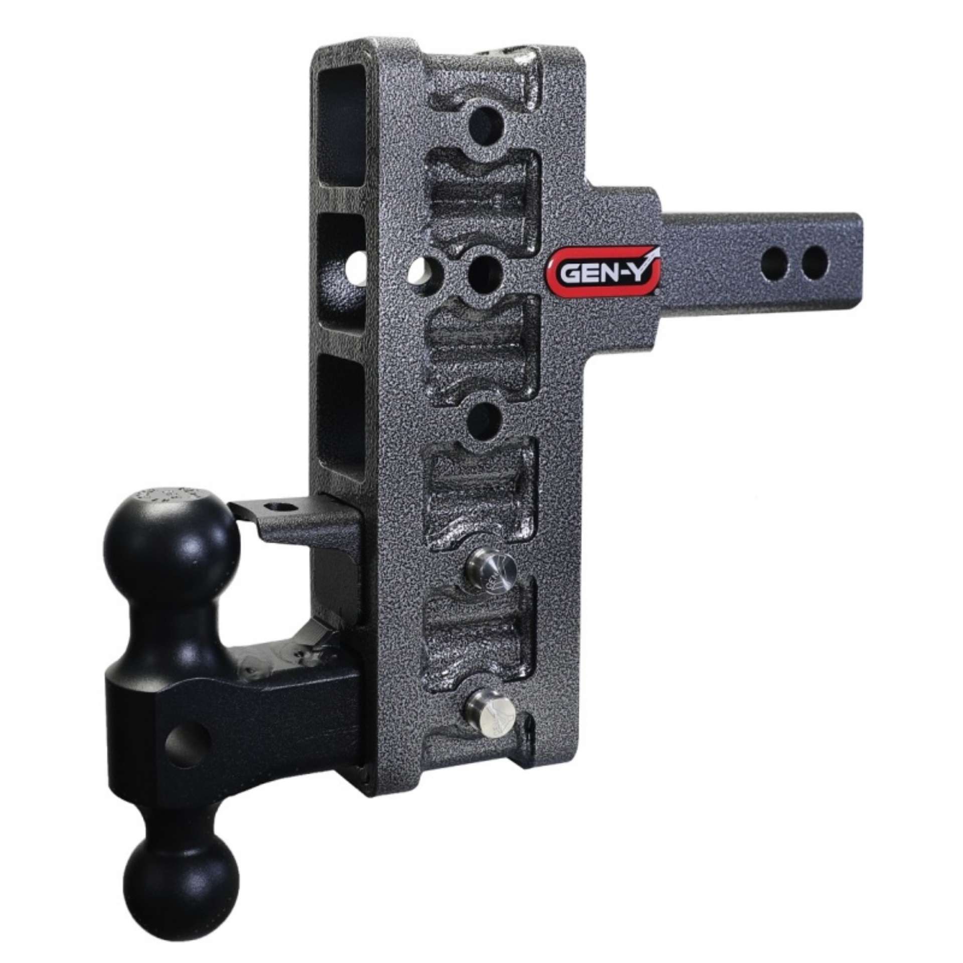 Picture of Gen-Y Mega Duty 2in Offset Shank 7-5in Drop 2K TW 10K Hitch w-GH-031 Dual-Ball-GH-032 Pintle Lock