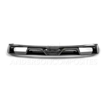 Picture of Anderson Composites 15-16 Ford Mustang R-Style Carbon Fiber Rear Valance for Quad Tip Exhaust