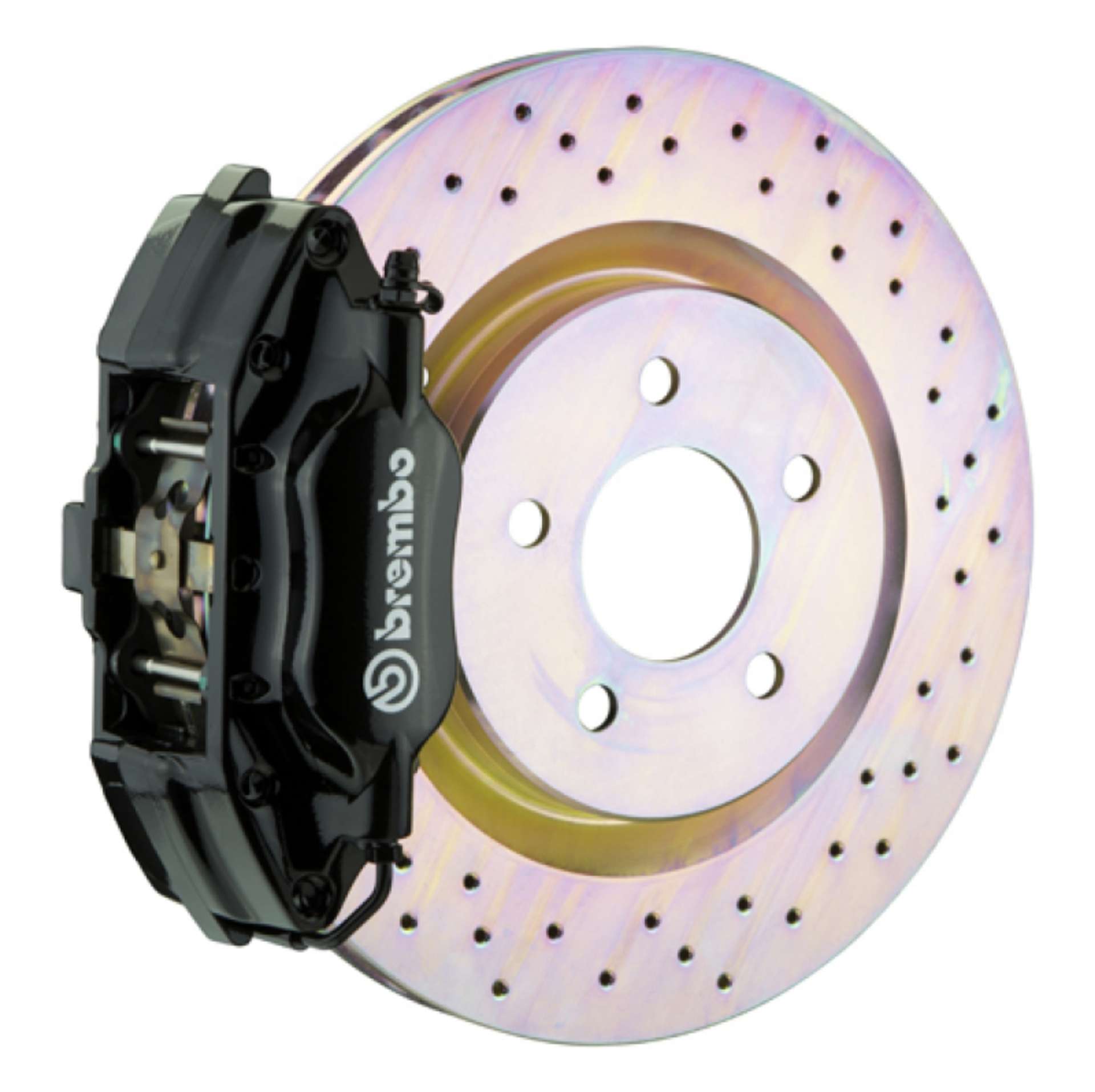 Picture of Brembo 94-04 Mustang SN95 Front GT BBK 4 Piston Cast 2pc 330x28 1pc Rotor Drilled-Black