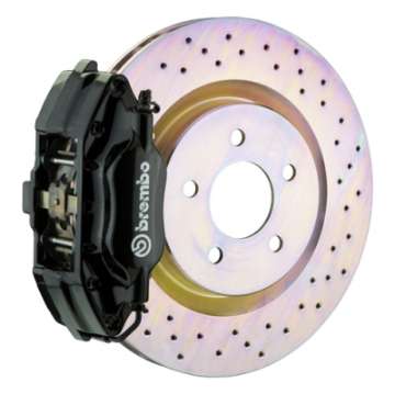 Picture of Brembo 94-04 Mustang SN95 Front GT BBK 4 Piston Cast 2pc 330x28 1pc Rotor Drilled-Black