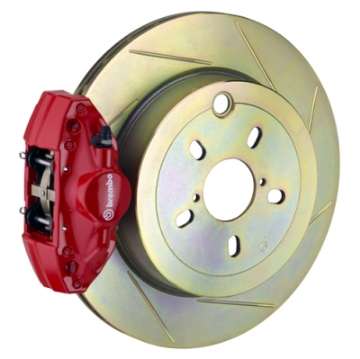 Picture of Brembo 92-98 318i-325i-328i Rear GT BBK 2 Piston Cast 2pc 294x19 1pc Rotor Slotted Type1-Red