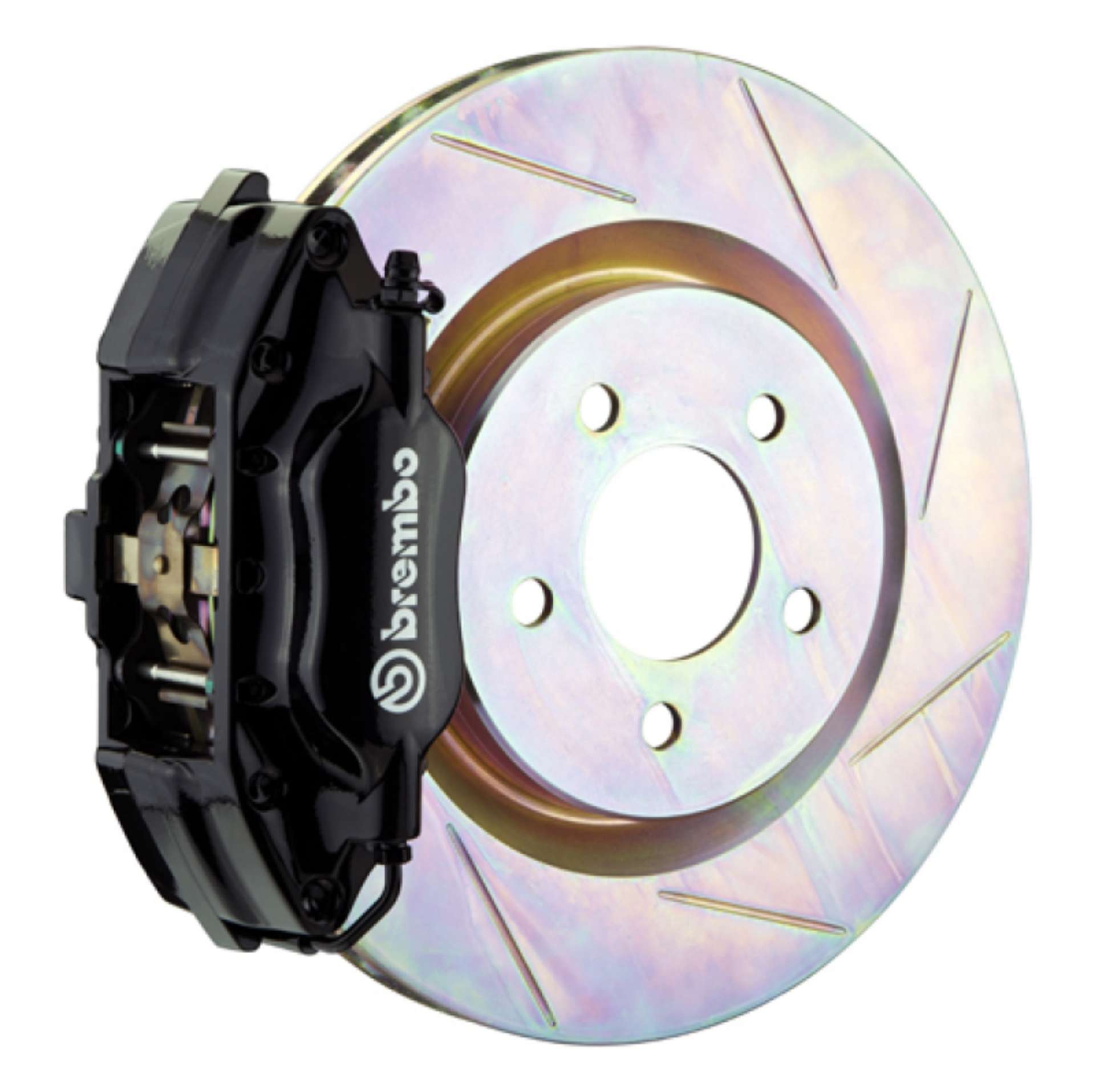 Picture of Brembo 94-04 Mustang SN95 Front GT BBK 4 Piston Cast 2pc 330x28 1pc Rotor Slotted Type-1-Black