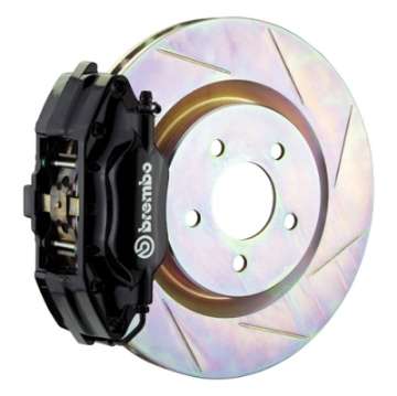 Picture of Brembo 94-04 Mustang SN95 Front GT BBK 4 Piston Cast 2pc 330x28 1pc Rotor Slotted Type-1-Black