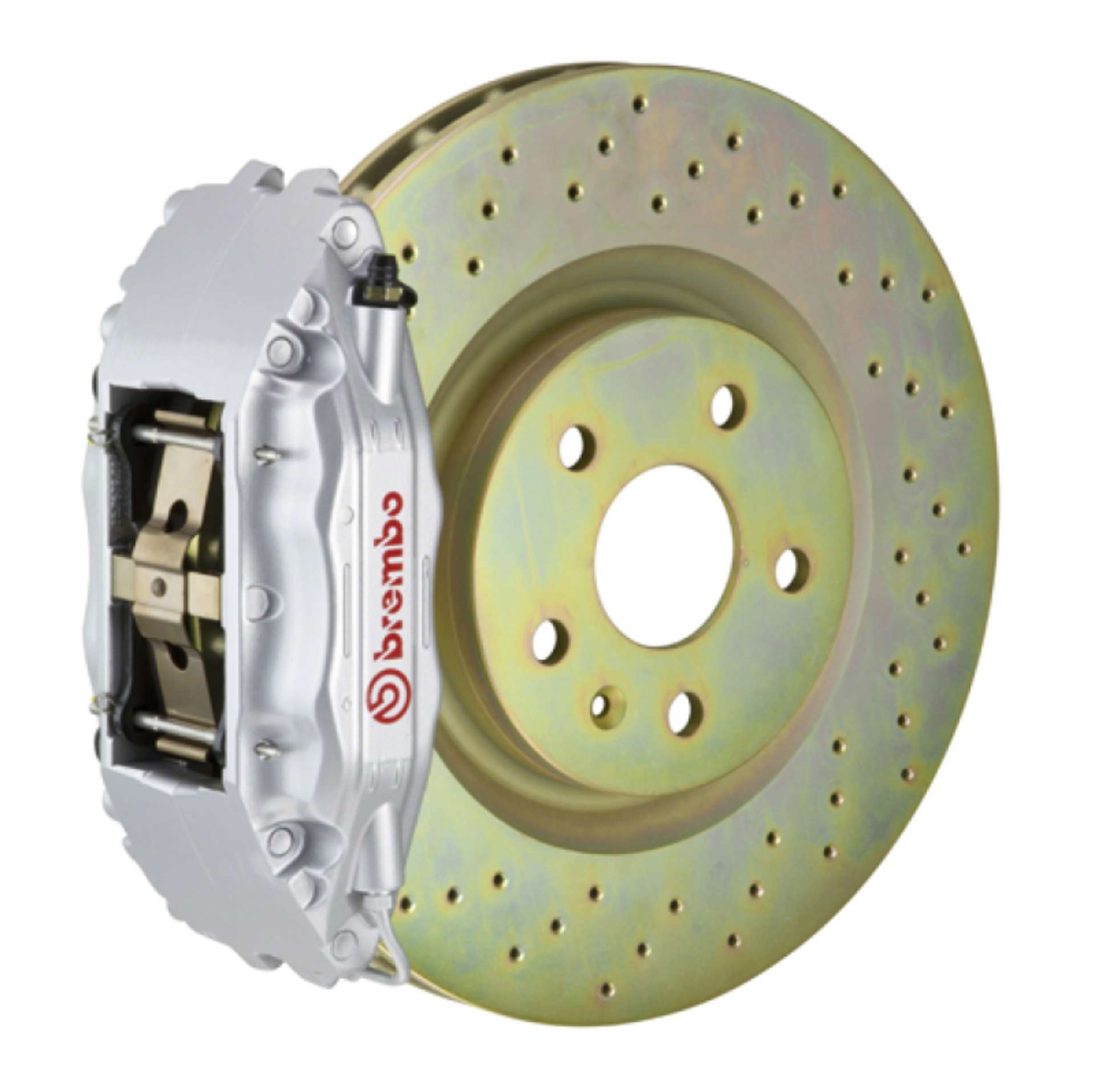 Picture of Brembo 12-16 FR-S Front GT BBK 4 Piston Cast 2pc 326 x30 1pc Rotor Drilled-Silver