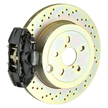 Picture of Brembo 02-07 Impreza- wRX GD-GG Rear GT BBK 2 Piston Cast 2pc 316 x20 1pc Rotor Drilled-Black