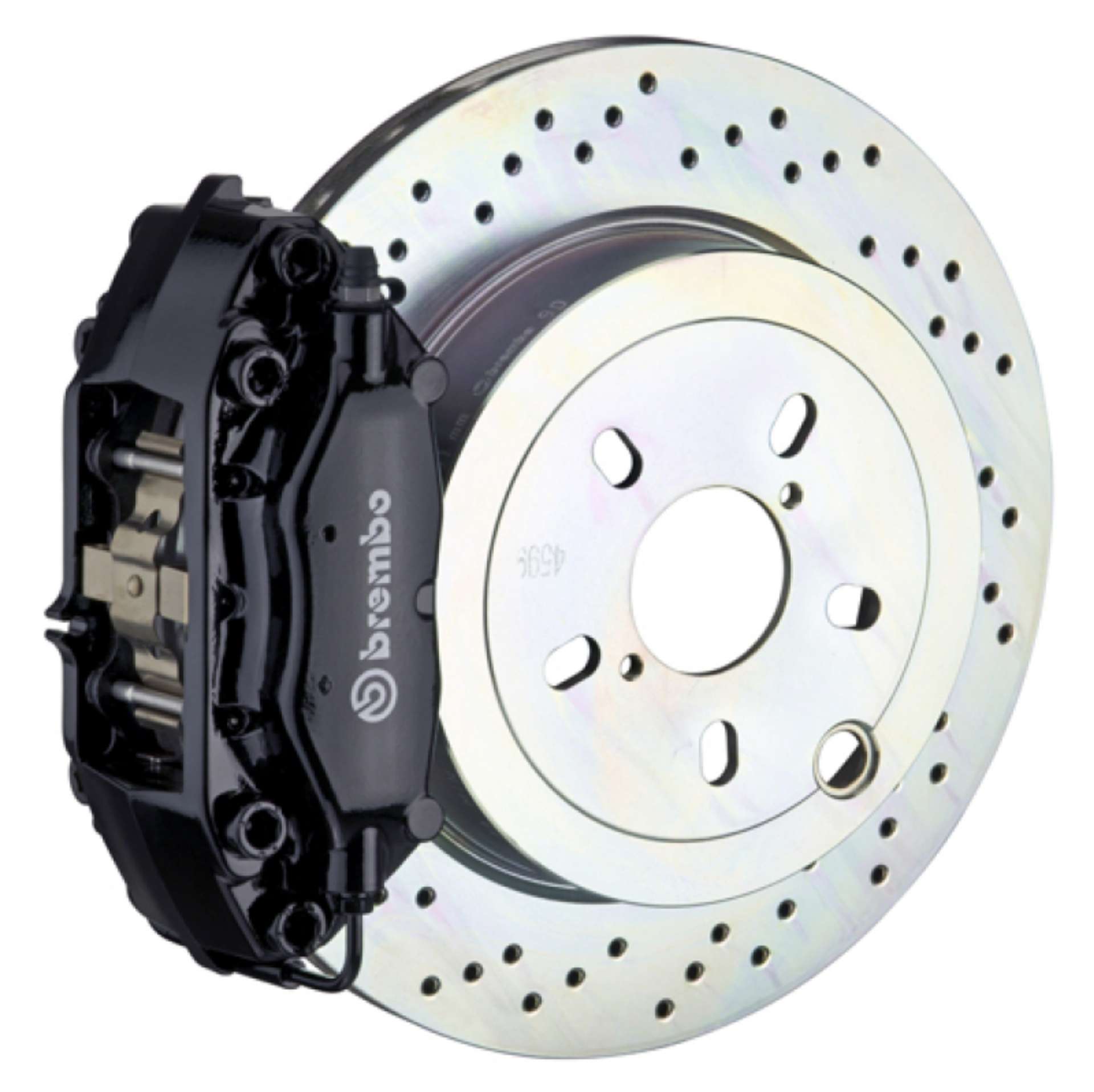 Picture of Brembo 66-89 911S-SC-Carrera Rear GT BBK 4 Piston Cast 2pc 309x28 1pc Rotor Drilled-Black