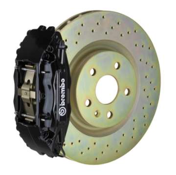 Picture of Brembo 02-07 Impreza-WRX-08-14 WRX Front GT BBK 4 Piston Cast 326 x30 1pc Rotor Drilled-Black