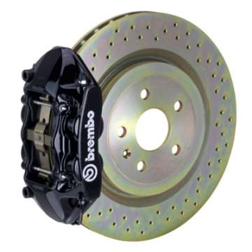 Picture of Brembo 66-89 911S-SC-Carrera Front GT BBK 4 Piston Cast 323x28 1pc Rotor Drilled-Black