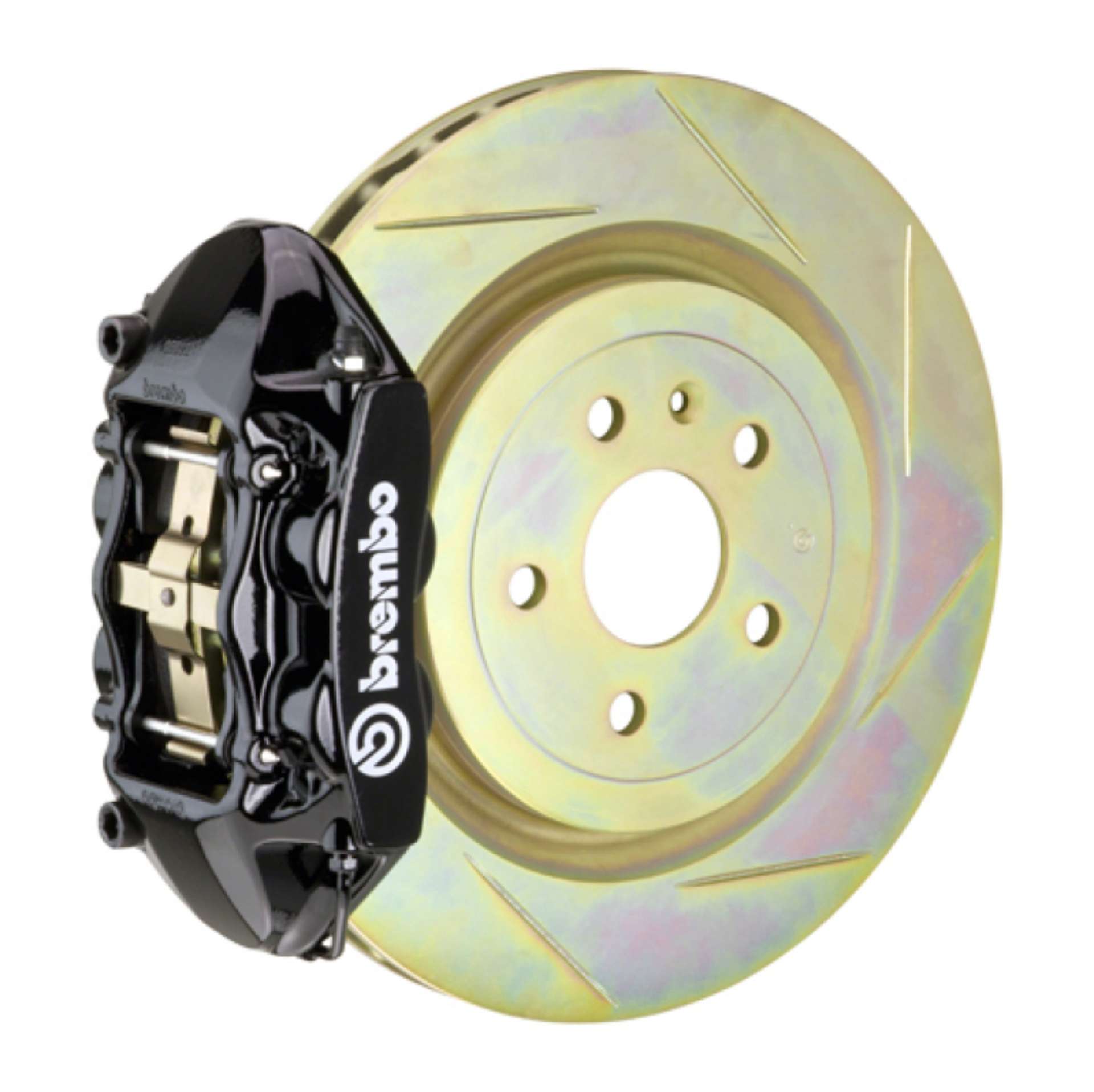 Picture of Brembo SS Rear GT BBK 4 Piston Cast 365x28 1pc Rotor Slotted Type-1-Black