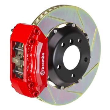 Picture of Brembo 97-99 CL Front GT BBK 4 Piston Cast 2pc 328x28 2pc Rotor Slotted Type-1-Red