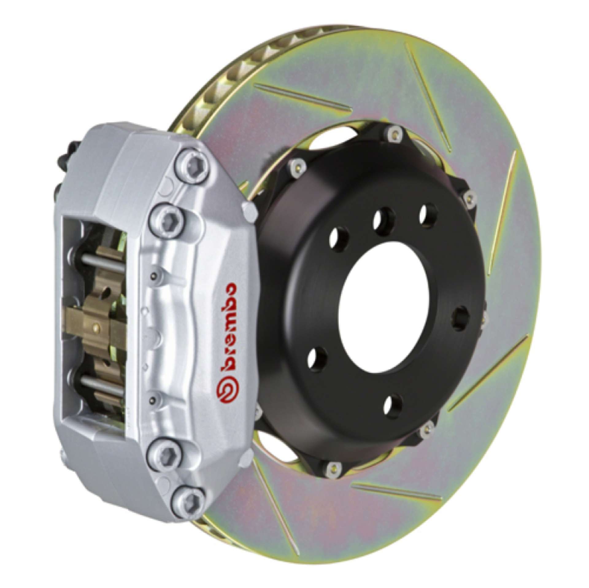 Picture of Brembo 97-99 CL Front GT BBK 4 Piston Cast 2pc 328x28 2pc Rotor Slotted Type-1-Silver