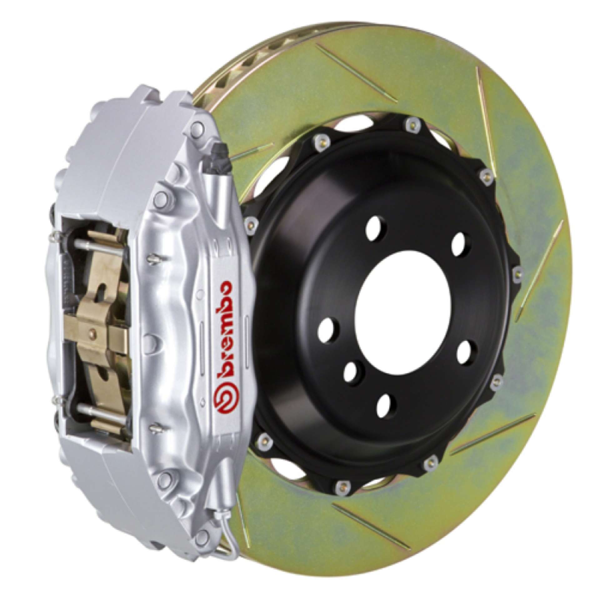 Picture of Brembo 12-16 FR-S Front GT BBK 4 Piston Cast 2pc 332x32 2pc Rotor Slotted Type1-Silver