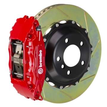 Picture of Brembo 02-07 Impreza-WRX Front GT BBK 4 Piston Cast 2pc 332x32 2pc Rotor Slotted Type1-Red