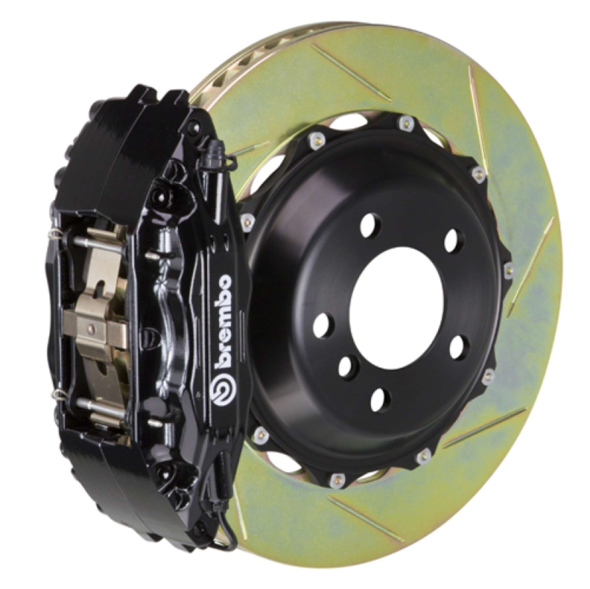 Picture of Brembo 82-89 6-Series Fr GT BBK 4Pis Cast 2pc 332x32 2pc Rotor Slotted Type1-Black