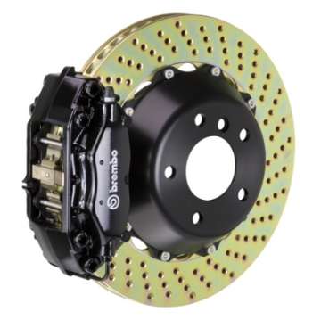 Picture of Brembo 01-06 M3 Rear GT BBK 4 Piston Cast 2pc 345x28 2pc Rotor Drilled-Black