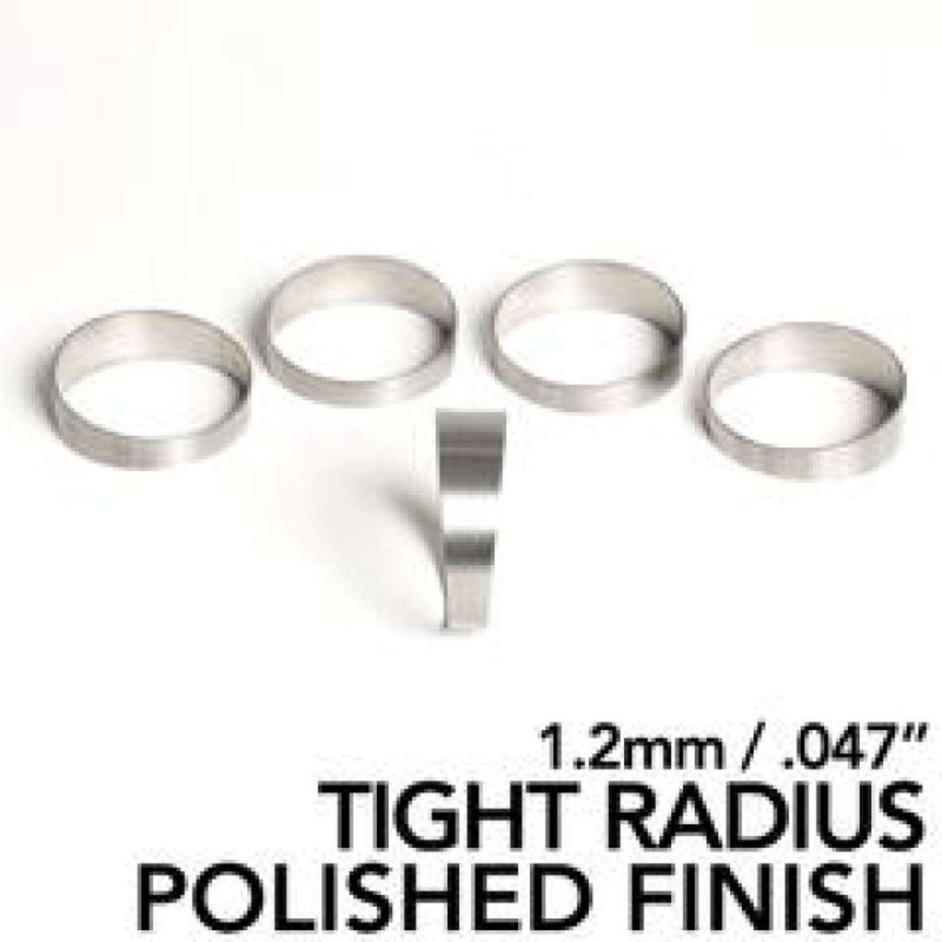 Picture of Ticon Industries 3-0in 1-14D Tight Radius 1-2mm--047in Wall Polished Titanium Pie Cuts - 5pk