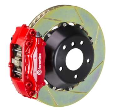 Picture of Brembo 01-06 M3 Rear GT BBK 4 Piston Cast 2pc 345x28 2pc Rotor Slotted Type-1-Red