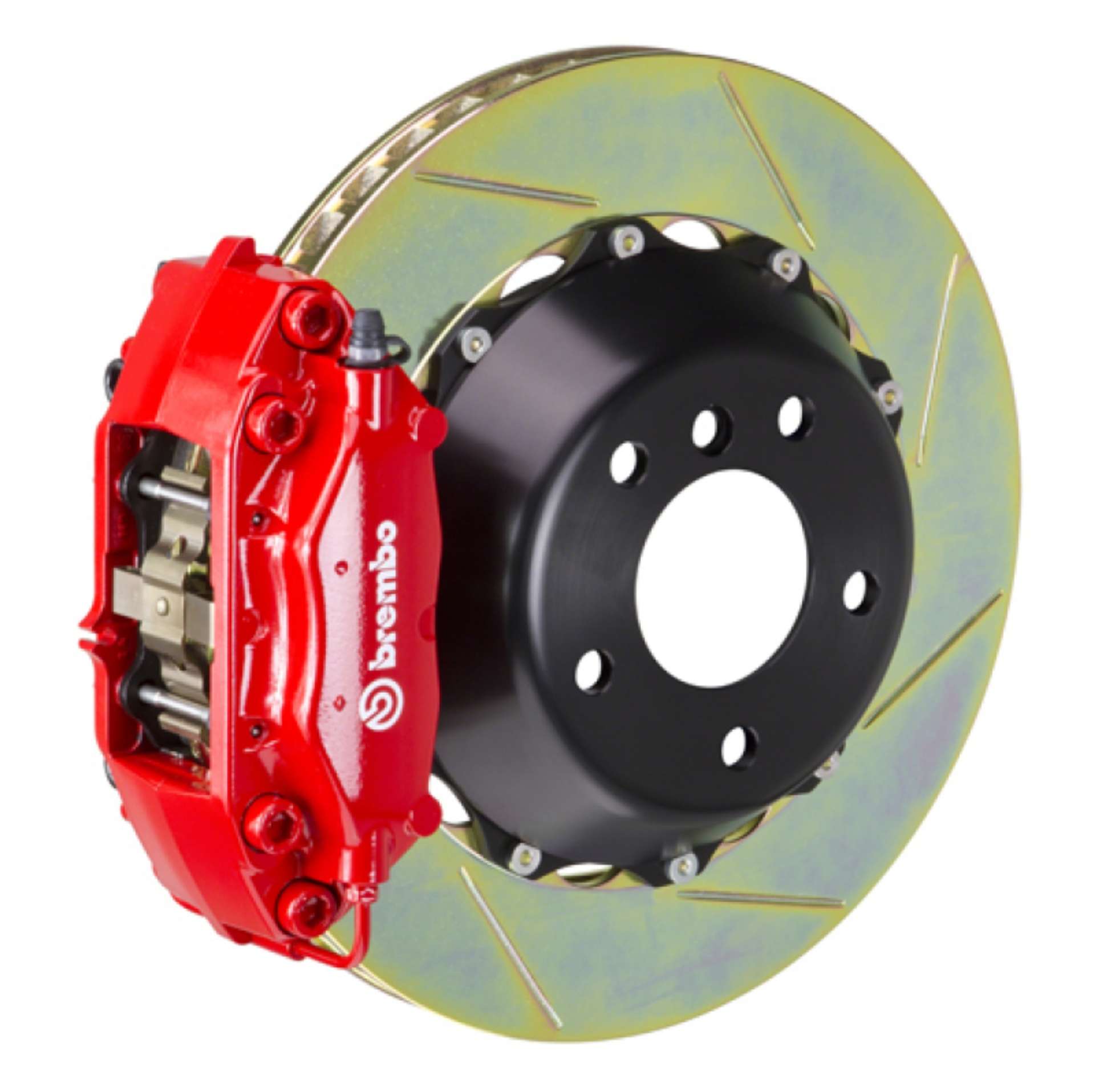 Picture of Brembo 00-06 X5 E53 Rear GT BBK 4 Piston Cast 2pc 345x28 2pc Rotor Slotted Type-1-Red