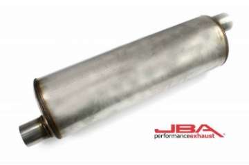 Picture of JBA Universal Chambered 304SS Muffler 22in x 7in Round 2-5in Offset-Offset