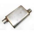 Picture of JBA Universal Chambered Style 304SS Muffler 13x9-75x4in 3in Inlet Diameter Offset-Offset