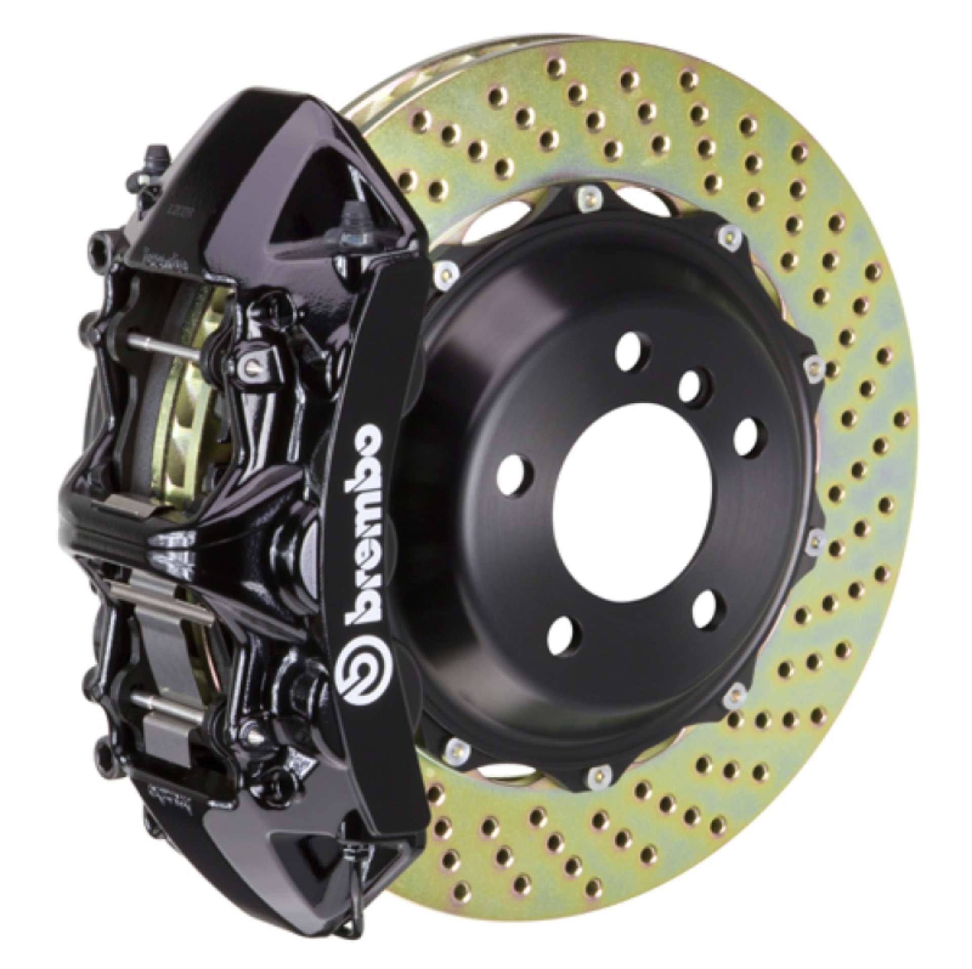 Picture of Brembo 89-94 Carrera-90-94 Carrera Front GT BBK 4 Piston Cast 2pc 355x32 2pc Rotor Drilled-Black