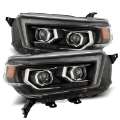 Picture of AlphaRex 10-13 Toyota 4Runner PRO-Series Projector Headlights Plank Style Black w-Seq Signal-DRL