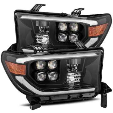 Picture of AlphaRex 07-13 Toyota Tundra w-Lvl Adj NOVA LED Proj Headlights Plank Alpha Blk w-Seq Signal-RDL