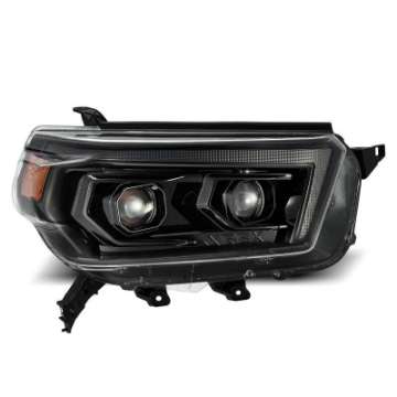 Picture of AlphaRex 10-13 Toyota 4Runner LUXX LED Proj Headlights Plank Style Alpha Black w-Seq Signal-DRL