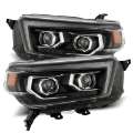 Picture of AlphaRex 10-13 Toyota 4Runner LUXX LED Proj Headlights Plank Style Black w-Seq Signal-DRL