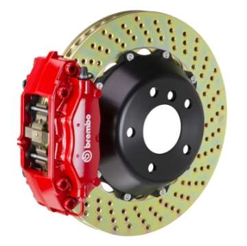 Picture of Brembo 02-05 7-Series Through 3-5 Prod Rear GT BBK 4 Piston Cast 2pc 345x28 2pc Rotor Drilled-Red