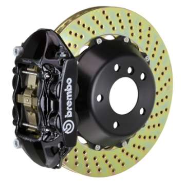 Picture of Brembo SS Rear GT BBK 4 Piston Cast 380x28 2pc Rotor Drilled-Black