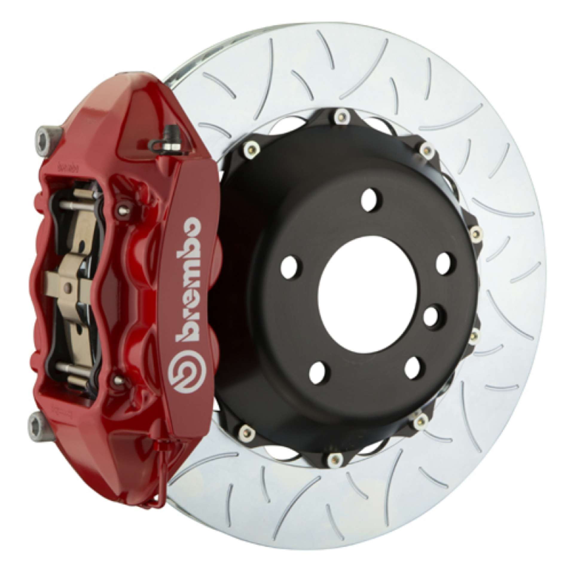 Picture of Brembo SS Rear GT BBK 4 Piston Cast 380x28 2pc Rotor Slotted Type-3-Red