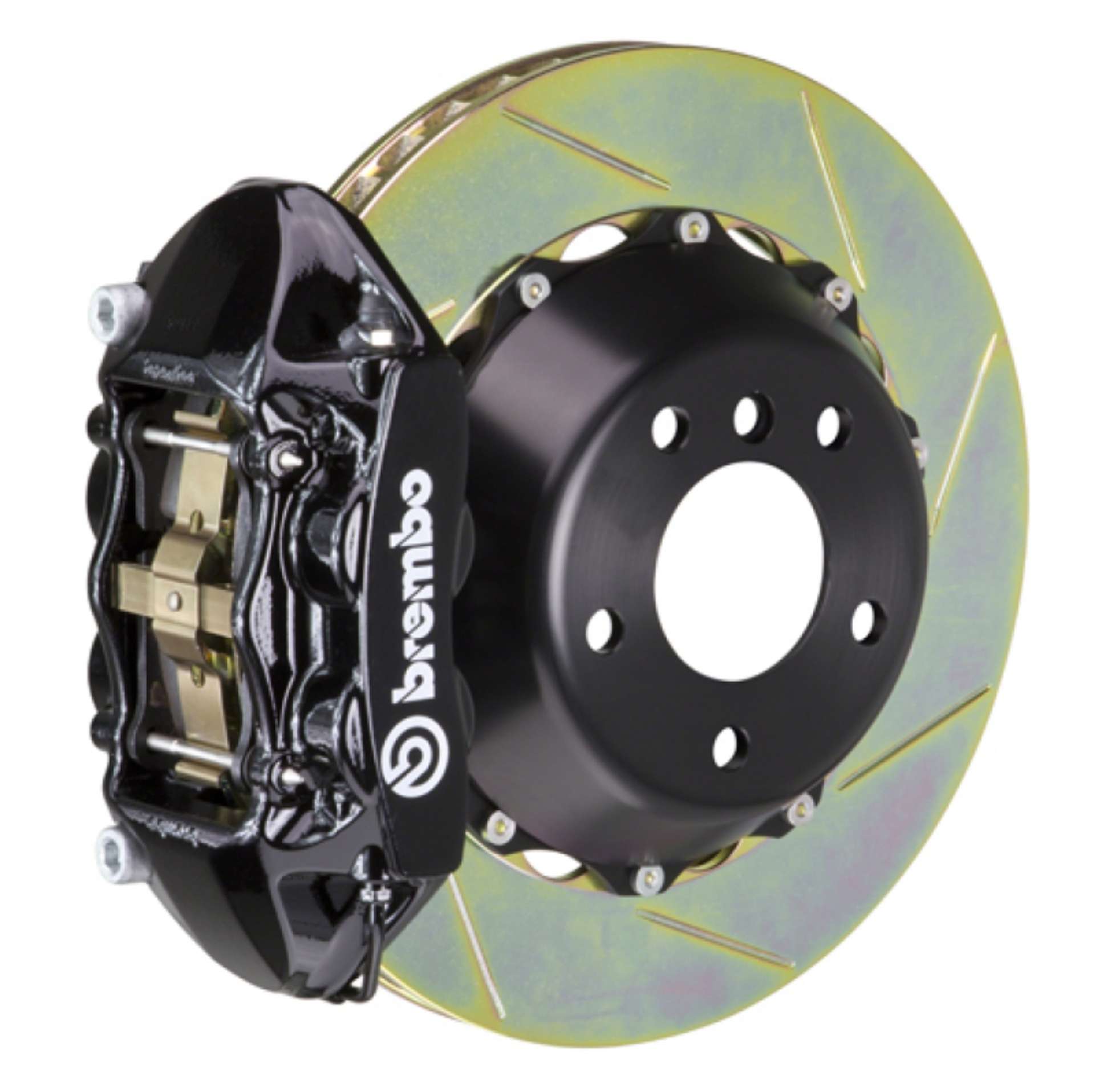 Picture of Brembo SS Rear GT BBK 4 Piston Cast 380x28 2pc Rotor Slotted Type-1-Black