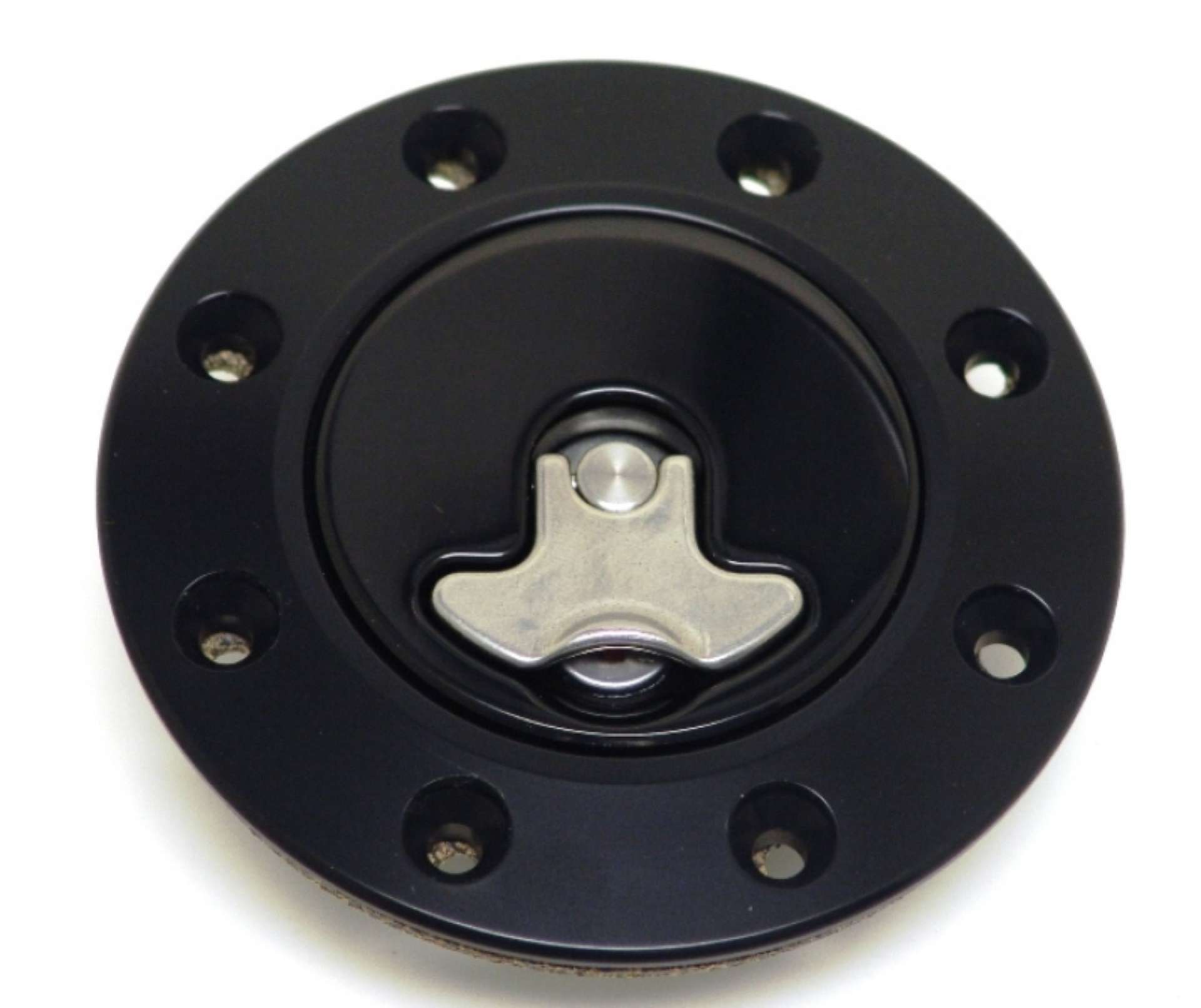 Picture of Ridetech 66-67 Chevy Nova Locking Gas Cap Black Anodized