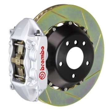 Picture of Brembo 93-98 Supra Rear GT BBK 4 Piston Cast 380x28 2pc Rotor Slotted Type-1-Silver