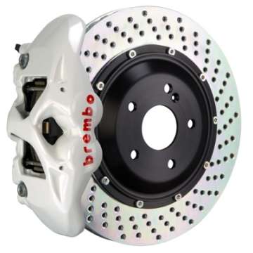 Picture of Brembo 23+ Z RZ34 Rear GT BBK 4 Piston Cast 380x28 2pc Rotor Drilled- White