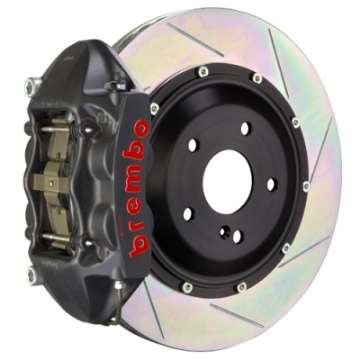 Picture of Brembo 99-04 996 Rear GTS BBK 4 Piston Cast 345x28 2pc Rotor Slotted Type1-Black HA