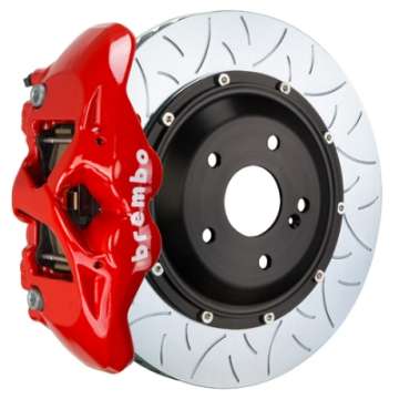 Picture of Brembo 08-13 BMW M3 E90-E92-E93 Rear GT BBK 4 Piston Cast 380x28 2pc Rotor Slotted Type-3-Red