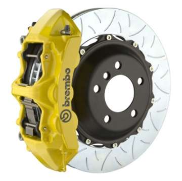 Picture of Brembo 95-99 M3 Front GT BBK 6 Piston Cast 355x32 2pc Rotor Slotted Type3- Yellow