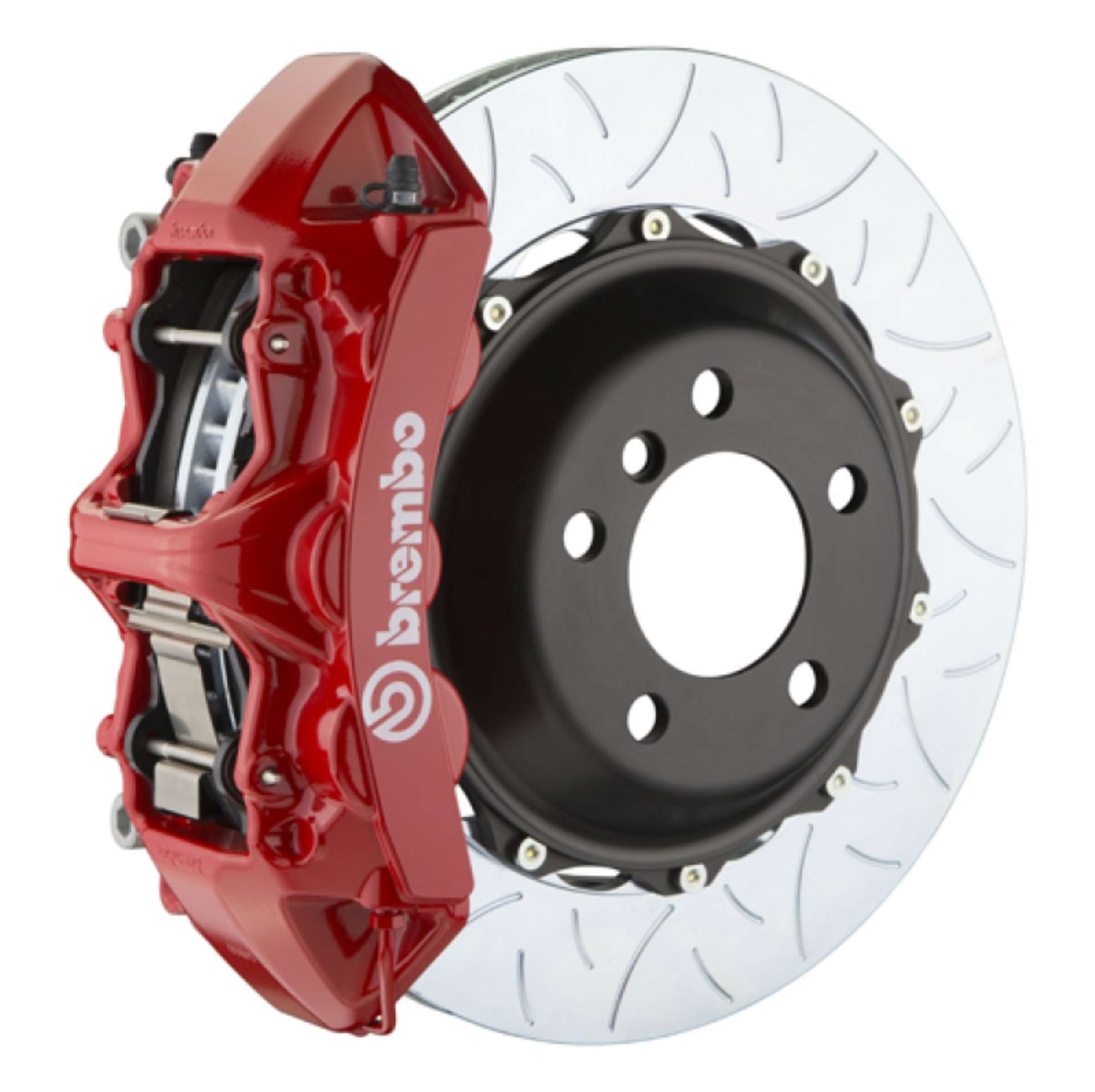 Picture of Brembo 99-05 Honda S2000 Front GT BBK 6 Piston Cast 355x32 2pc Rotor Slotted Type-3-Red