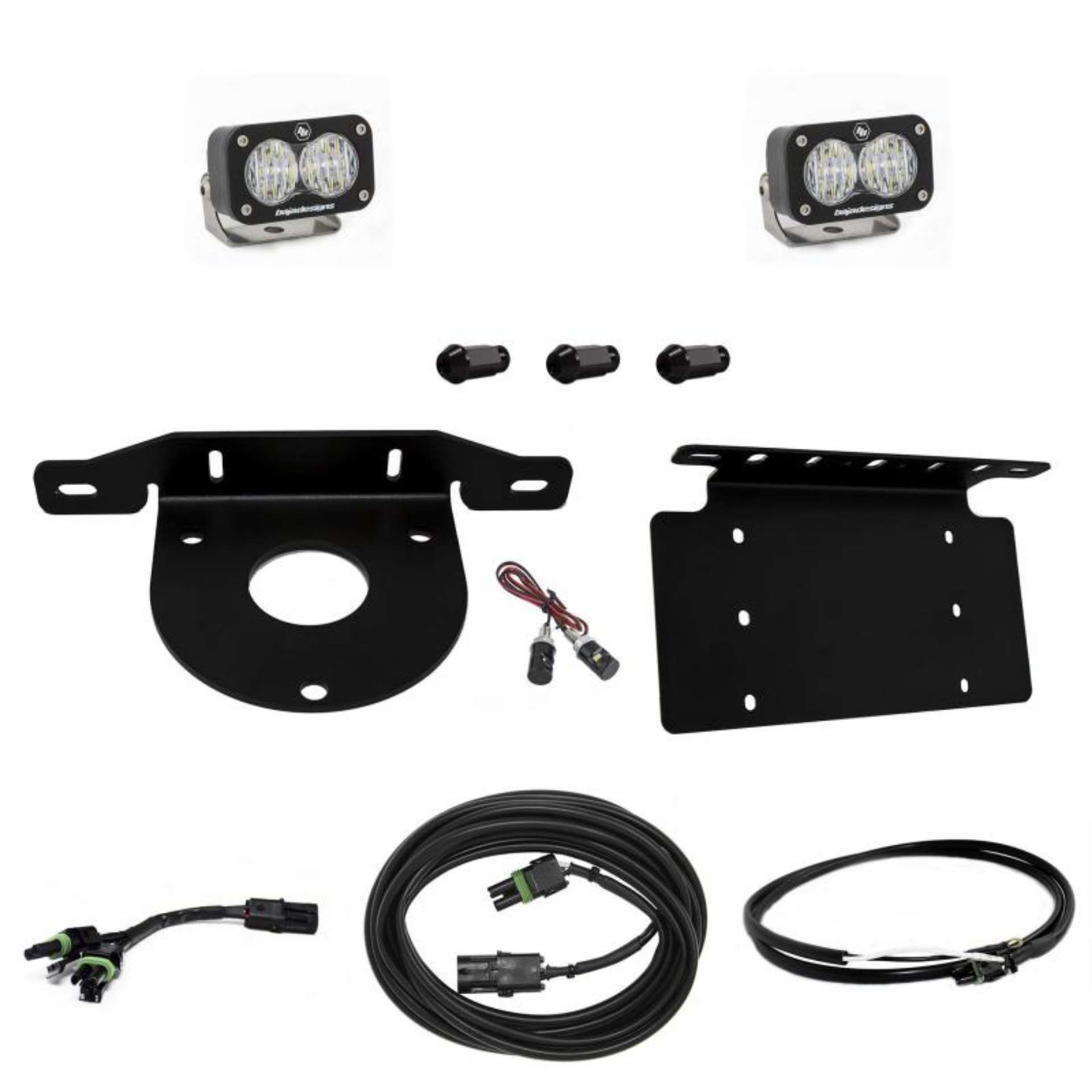 Picture of Baja Designs 2021+ Ford Bronco Dual S2 Sport W-C Reverse Kit w-Lic Plate w-Upfitter