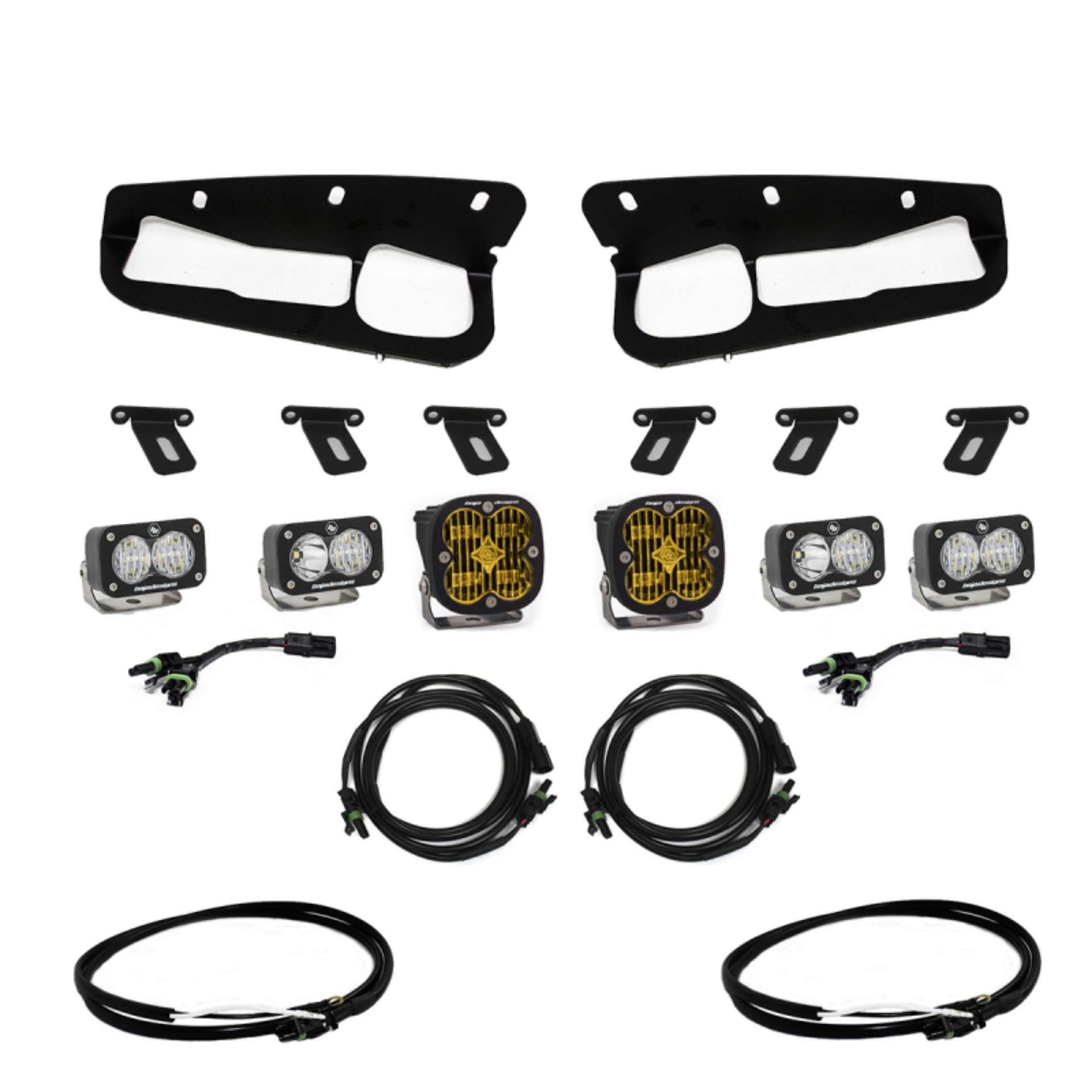 Picture of Baja Designs 2021+ Ford Bronco Amber SAE Fog Pocket Kit w-Upfitter