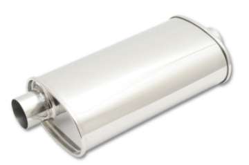 Picture of Vibrant StreetPower Oval Muffler 3-50in Inlet-Outlet Offset-Center