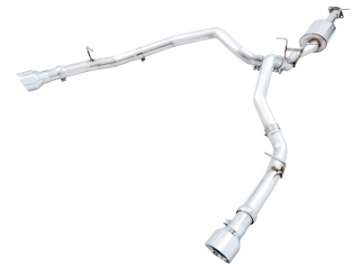 Picture of AWE Tuning 19-21 RAM 1500 5-7L w-Cutouts 0FG Dual Rear Exit Cat-Back Exhaust - Chrome Silver Tips